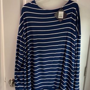 Nwt Ava & vi 4x blue & white stripped tunic